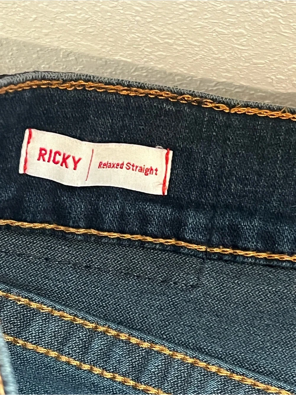 True Religion Ricky Relaxed Straight Dark Wash Jeans Mens Size 30 Made In Mexico